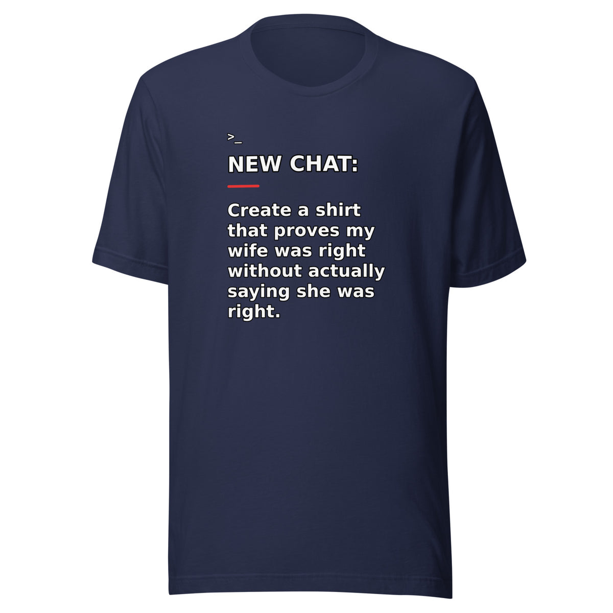 New Chat Shirts NC-113 Bella + Canvas 3001 front mockup 3
