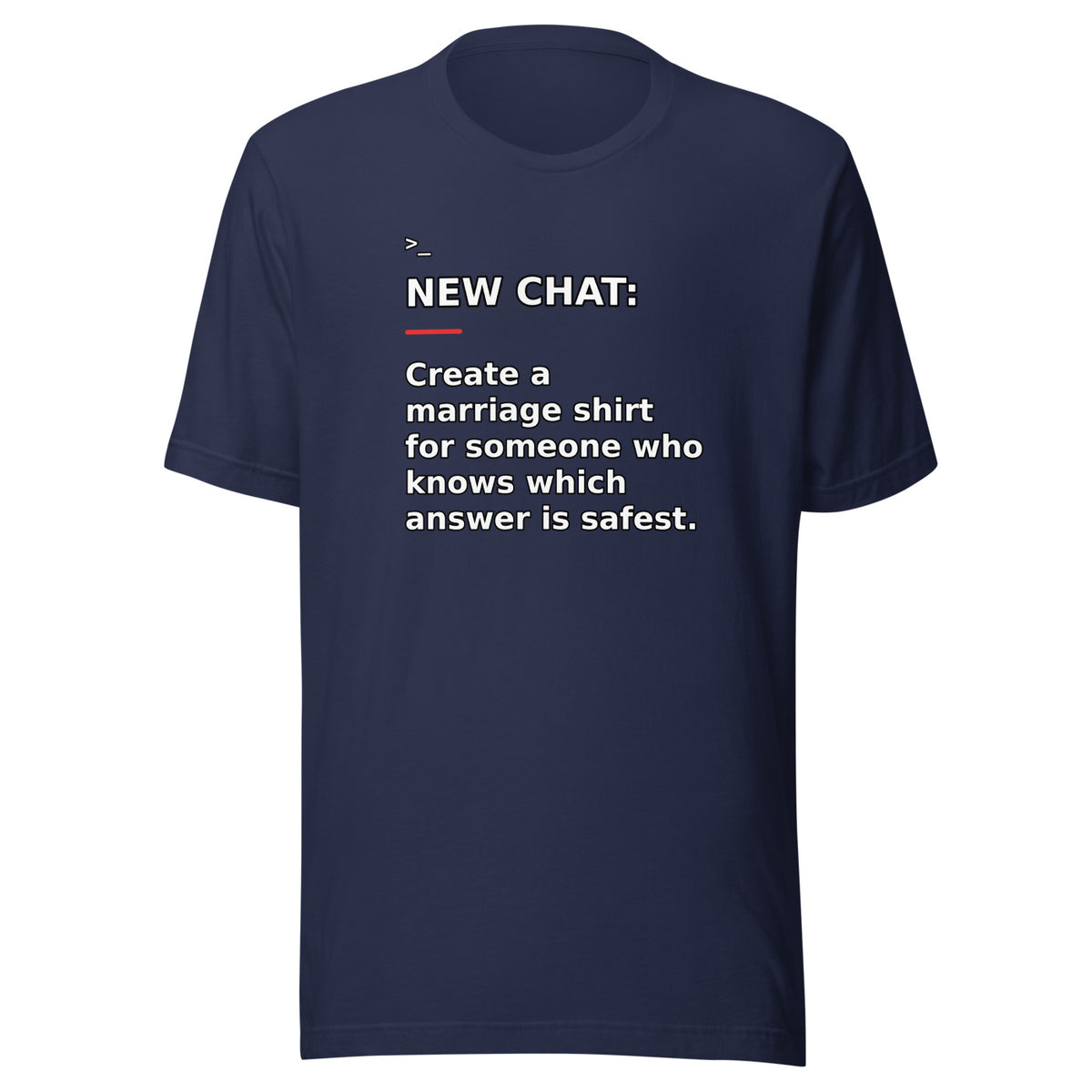 New Chat Shirts NC-115 Bella + Canvas 3001 front mockup 3
