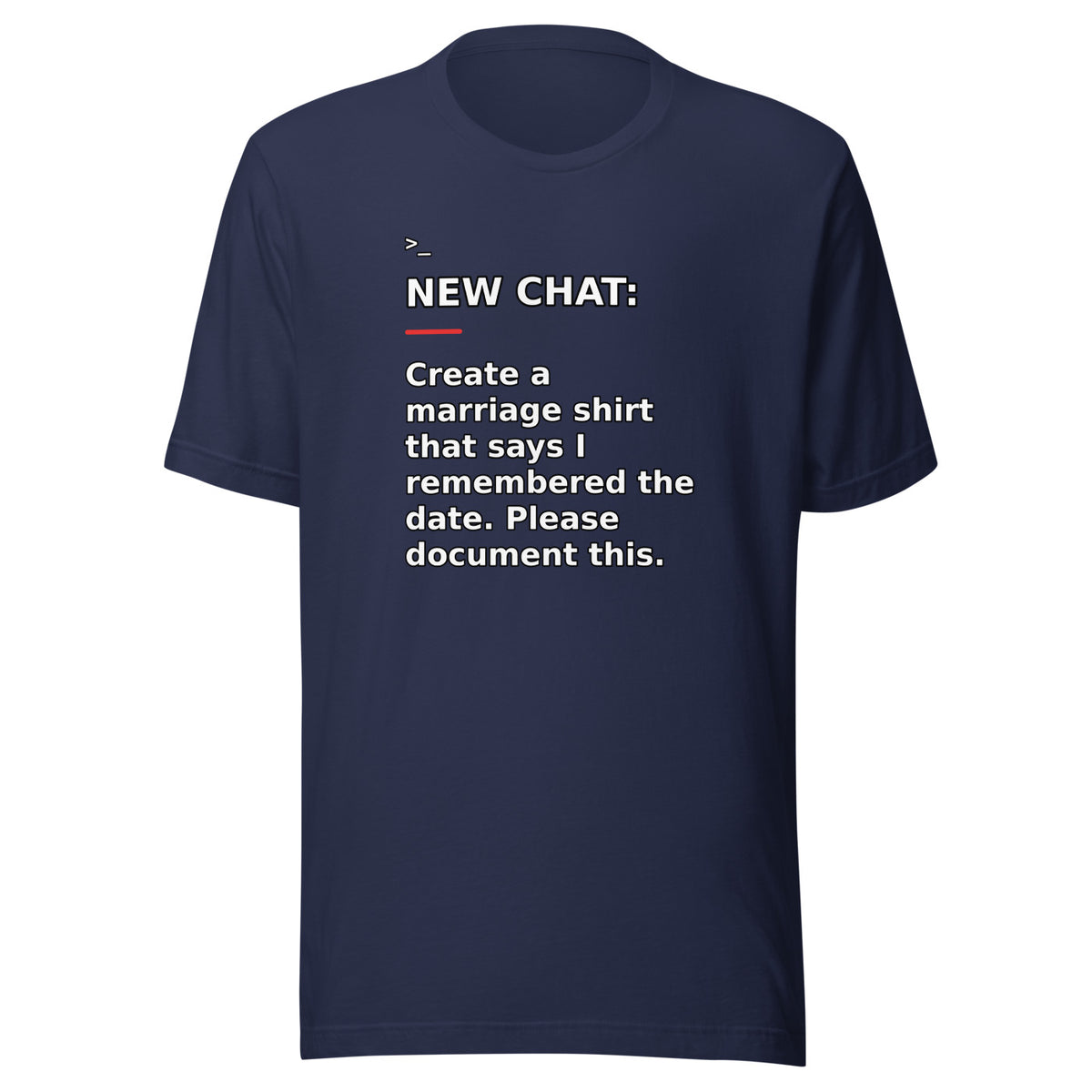 New Chat Shirts NC-122 Bella + Canvas 3001 front mockup 3