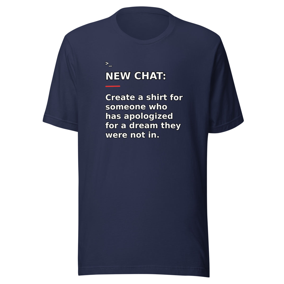 New Chat Shirts NC-123 Bella + Canvas 3001 front mockup 3