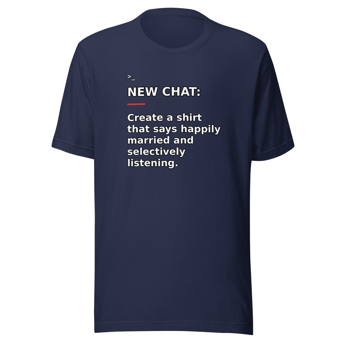 New Chat Shirts NC-126 Bella + Canvas 3001 front mockup 3