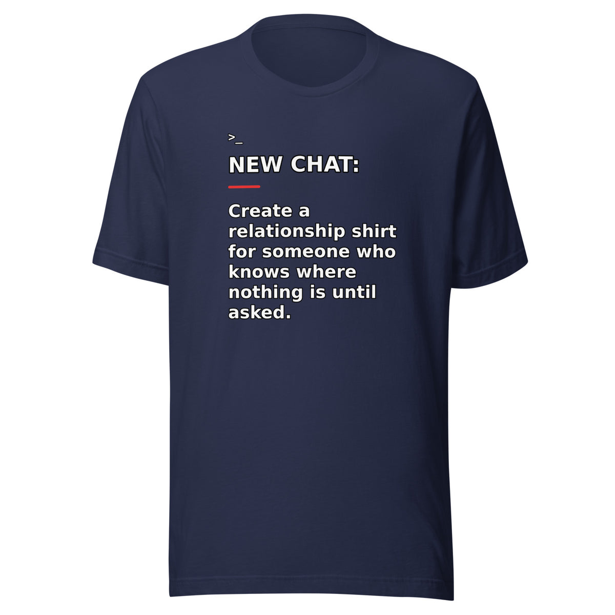 New Chat Shirts NC-127 Bella + Canvas 3001 front mockup 3