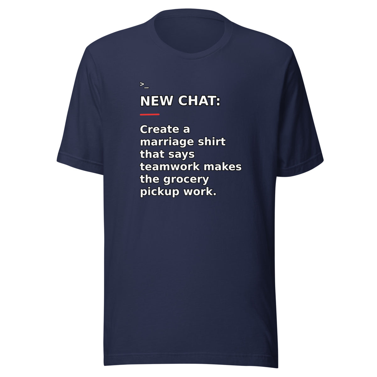 New Chat Shirts NC-134 Bella + Canvas 3001 front mockup 3