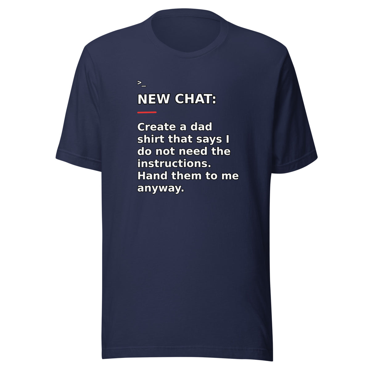 New Chat Shirts NC-156 Bella + Canvas 3001 front mockup 3