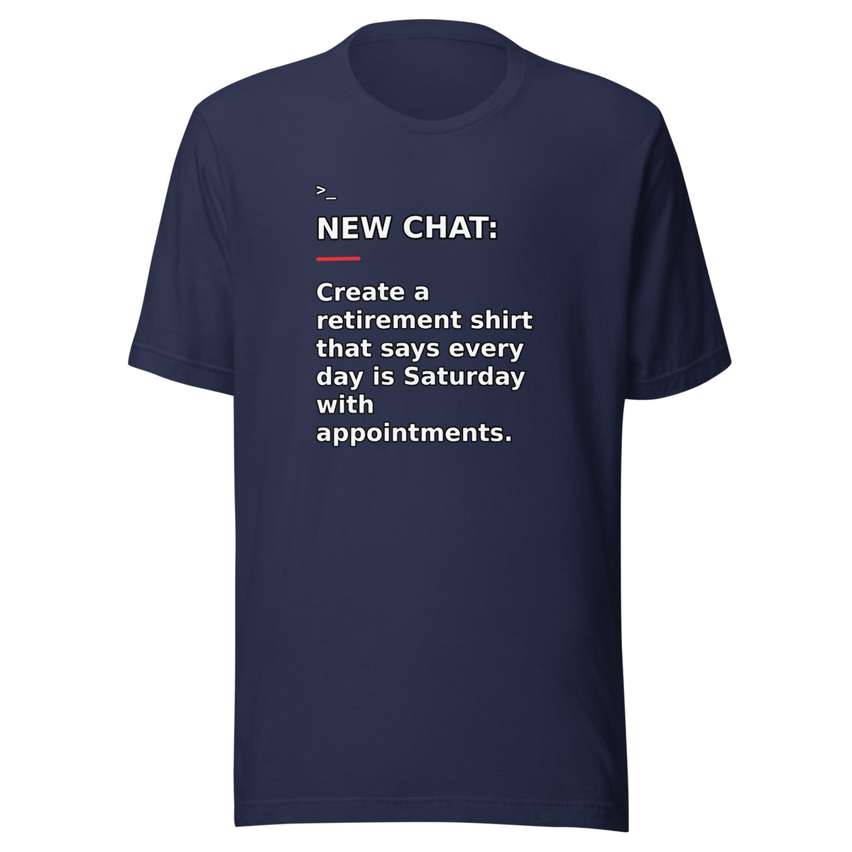 New Chat Shirts NC-160 Bella + Canvas 3001 front mockup 3