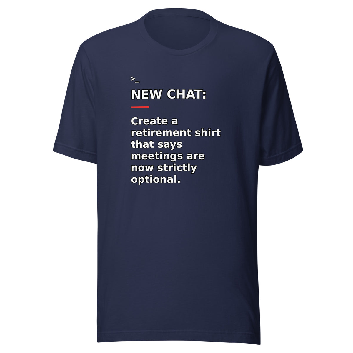 New Chat Shirts NC-170 Bella + Canvas 3001 front mockup 3