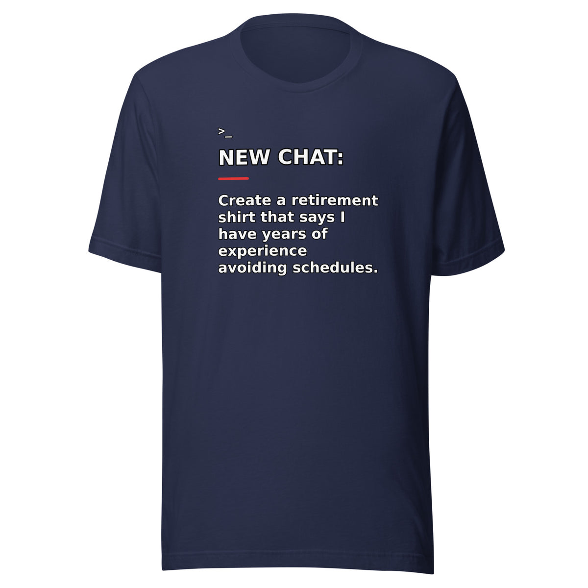 New Chat Shirts NC-174 Bella + Canvas 3001 front mockup 3