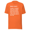 Tennessee — Rocky Top Every Fall Saturday T-Shirt front flat mockup — bold production artwork