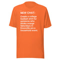 Tennessee — Orange Knoxville Household Event T-Shirt front flat mockup — bold production artwork