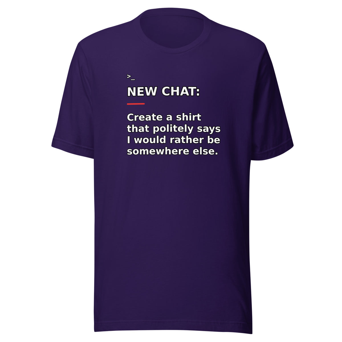 New Chat Shirts NC-047 Bella + Canvas 3001 front mockup 2