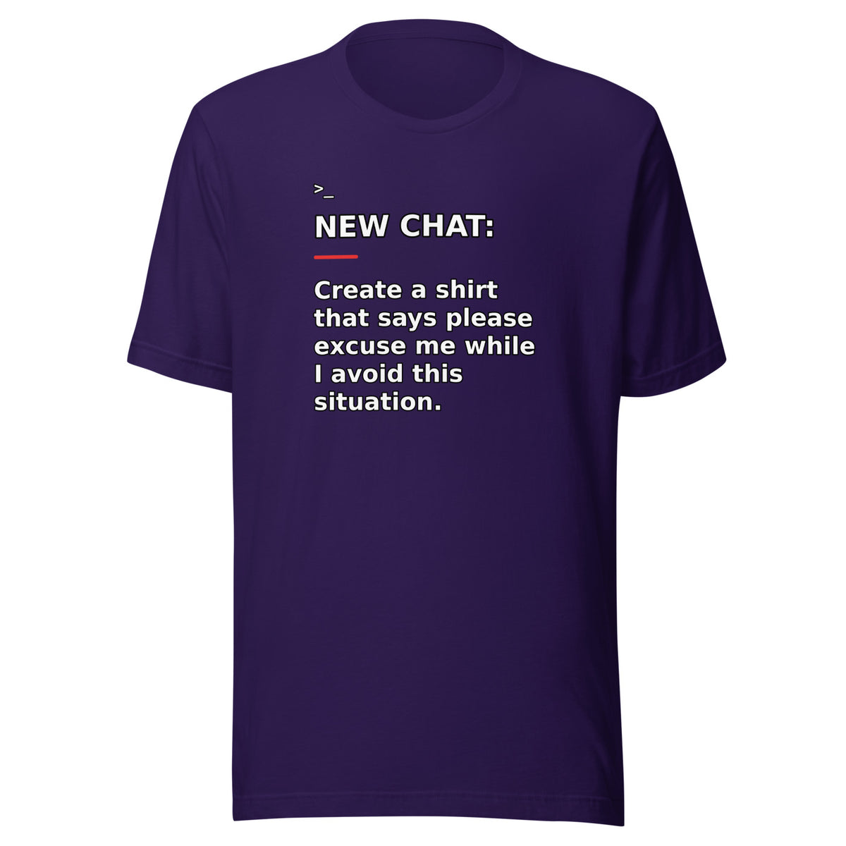 New Chat Shirts NC-059 Bella + Canvas 3001 front mockup 2