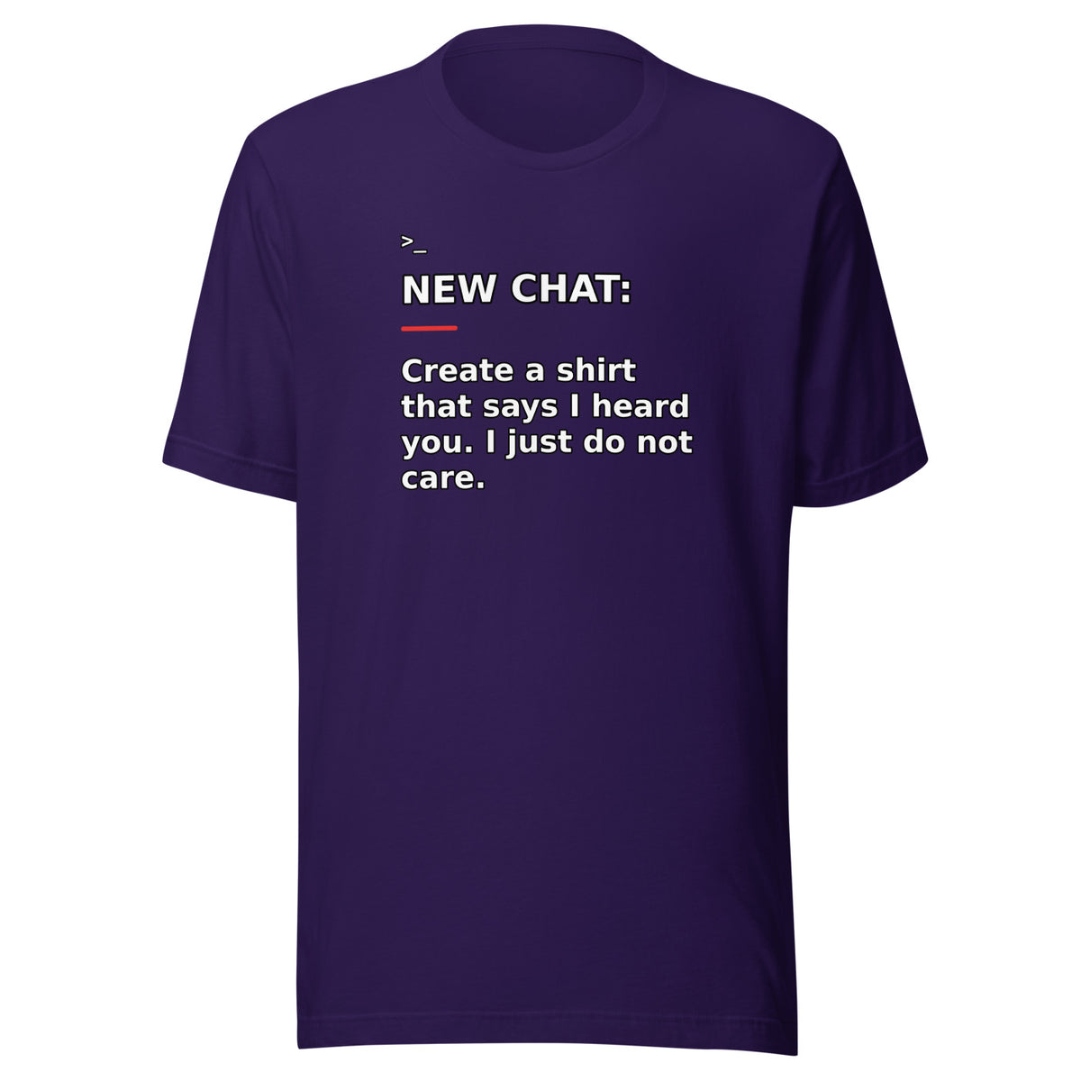 New Chat Shirts NC-069 Bella + Canvas 3001 front mockup 2