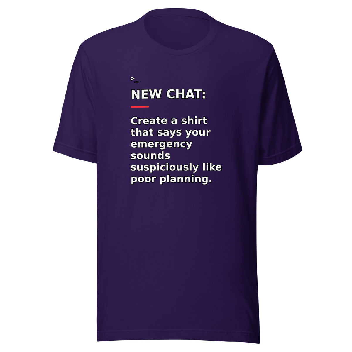 New Chat Shirts NC-070 Bella + Canvas 3001 front mockup 2