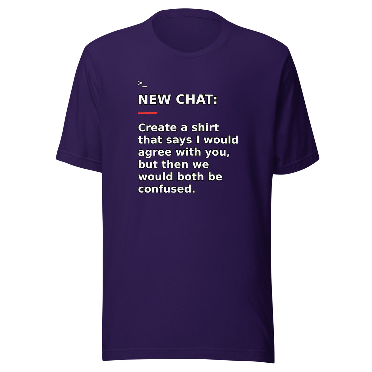 New Chat Shirts NC-072 Bella + Canvas 3001 front mockup 2