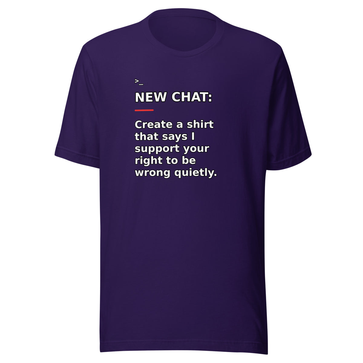 New Chat Shirts NC-083 Bella + Canvas 3001 front mockup 2