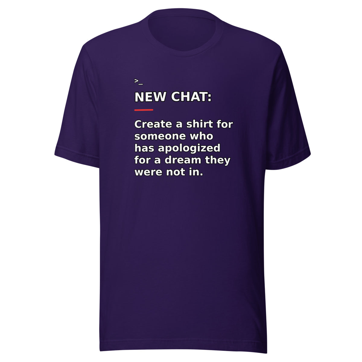 New Chat Shirts NC-123 Bella + Canvas 3001 front mockup 2