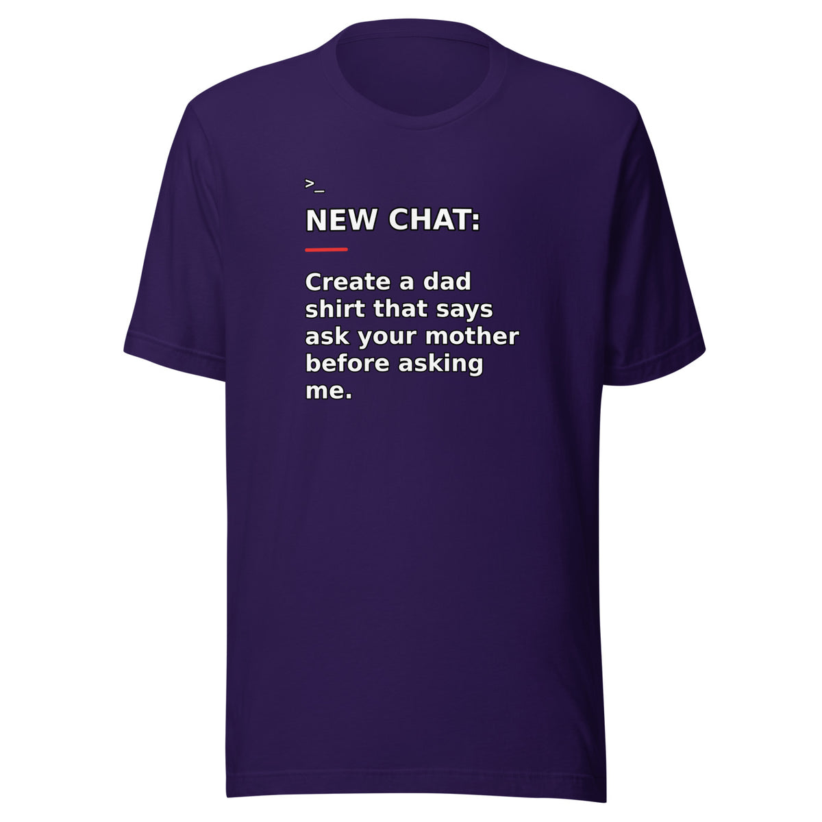 New Chat Shirts NC-136 Bella + Canvas 3001 front mockup 2
